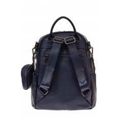 На фото 2 - Модный рюкзак из натуральной кожи, цвет синий