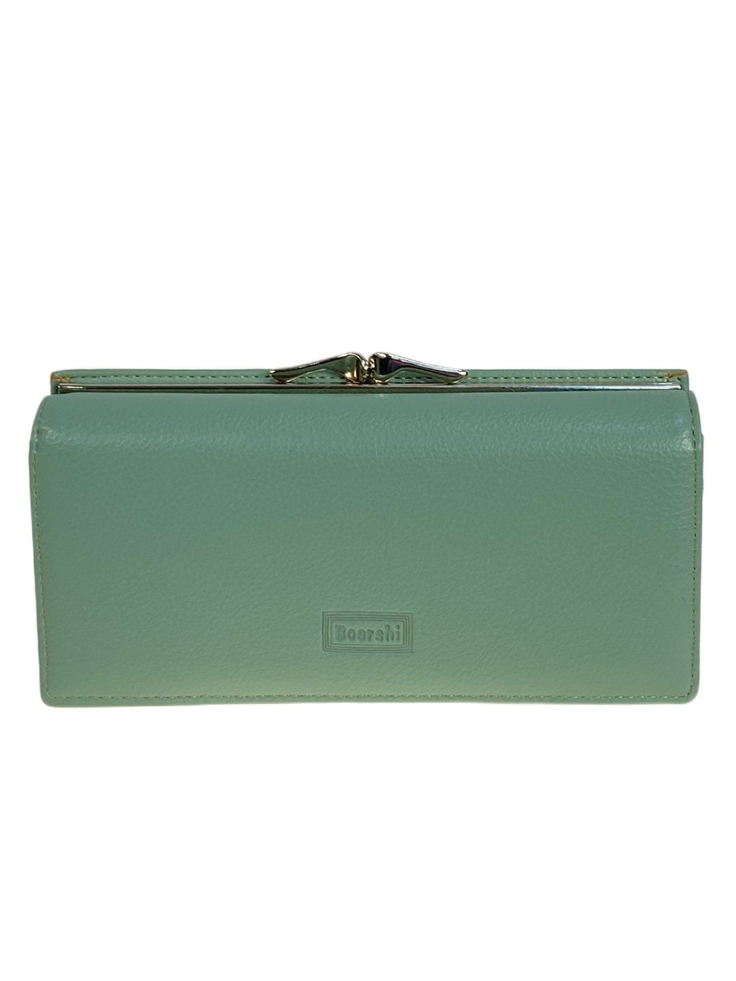 На фото 1 -  Женское портмоне из искусственной кожи, цвет светло зеленый