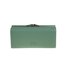 На фото 1 -  Женское портмоне из искусственной кожи, цвет светло зеленый