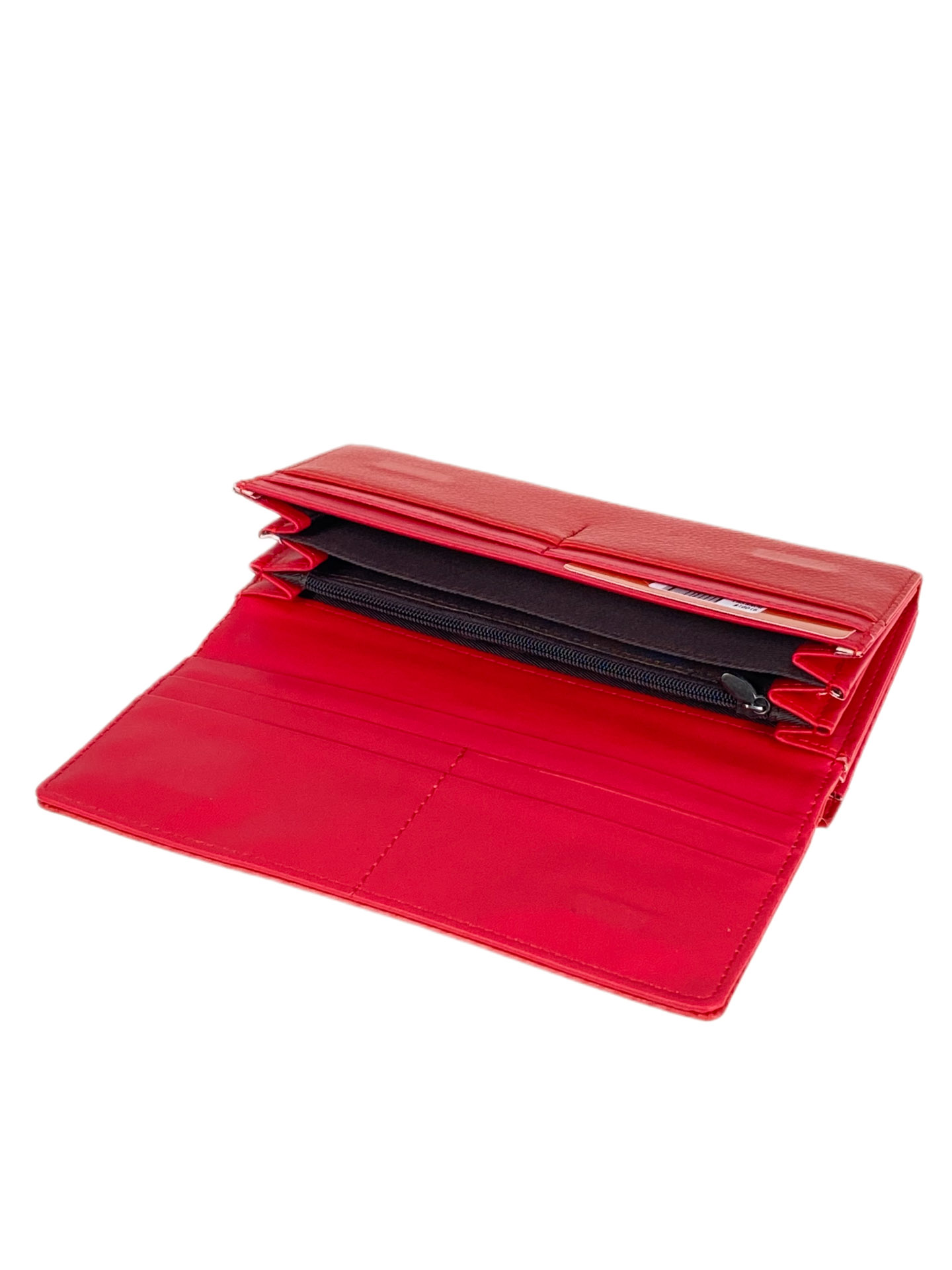 На фото 2 -  Женское портмоне из искусственной кожи, цвет красный