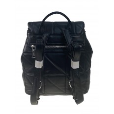 На фото 2 - Женский рюкзак   из искусственной кожи, цвет черный