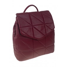 На фото 1 - Женский рюкзак   из искусственной кожи, цвет бордовый