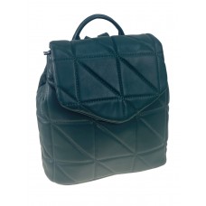 На фото 1 - Женский рюкзак   из искусственной кожи, цвет зеленый