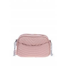 На фото 2 -  Женская сумка кросс-боди из искусственной кожи, цвет розовый