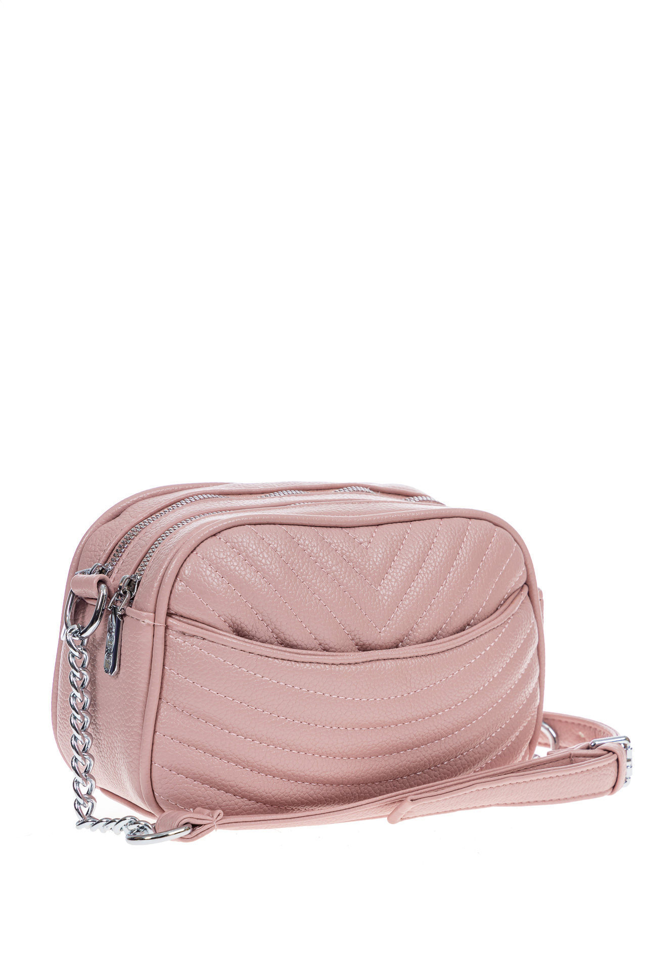 На фото 3 -  Женская сумка кросс-боди из искусственной кожи, цвет розовый