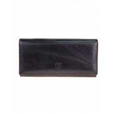 На фото 1 - Женский кошелёк-портмоне из  натуральной кожи, цвет черный