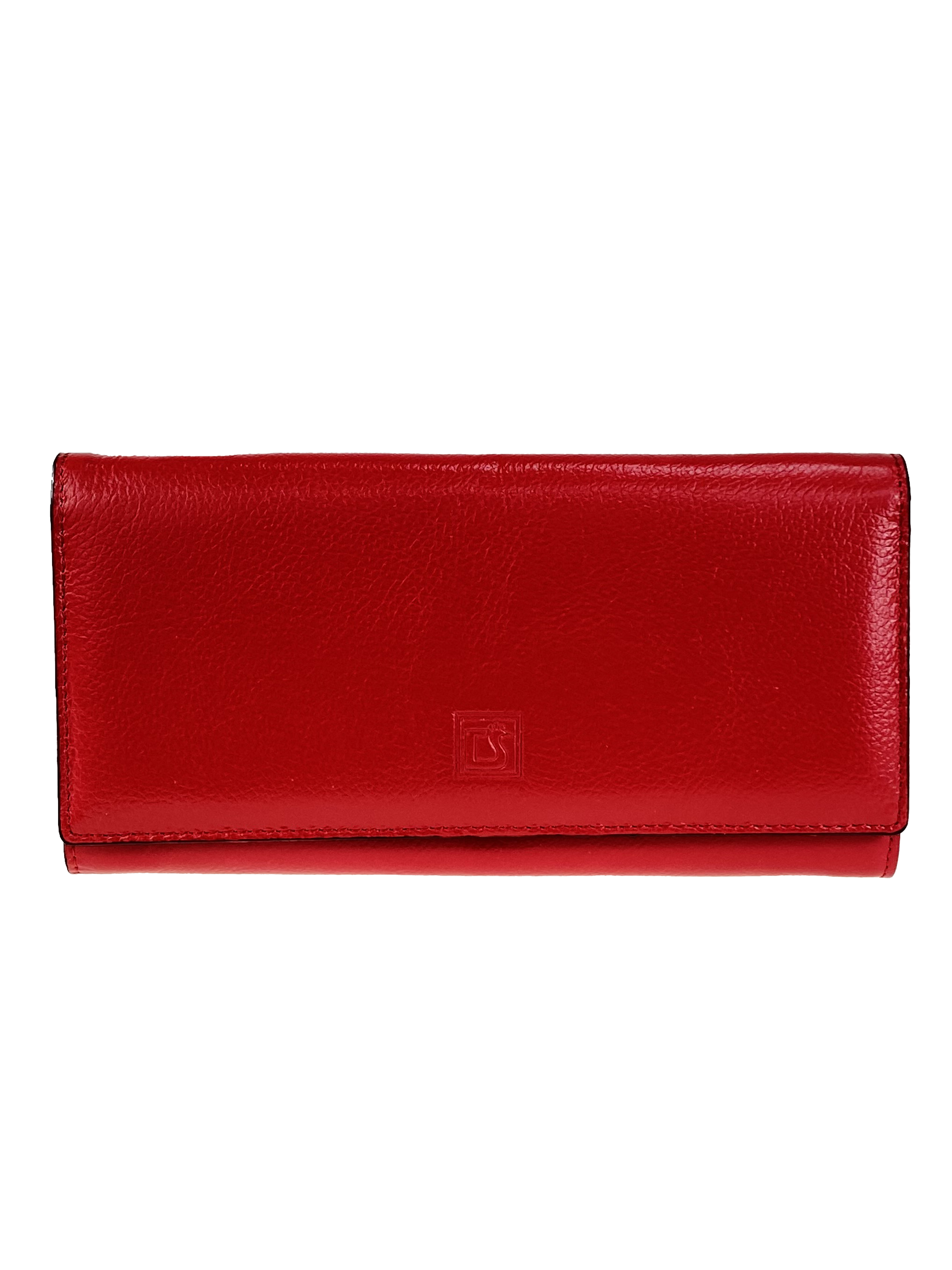 На фото 1 - Женский кошелёк-портмоне из  натуральной кожи, цвет красный