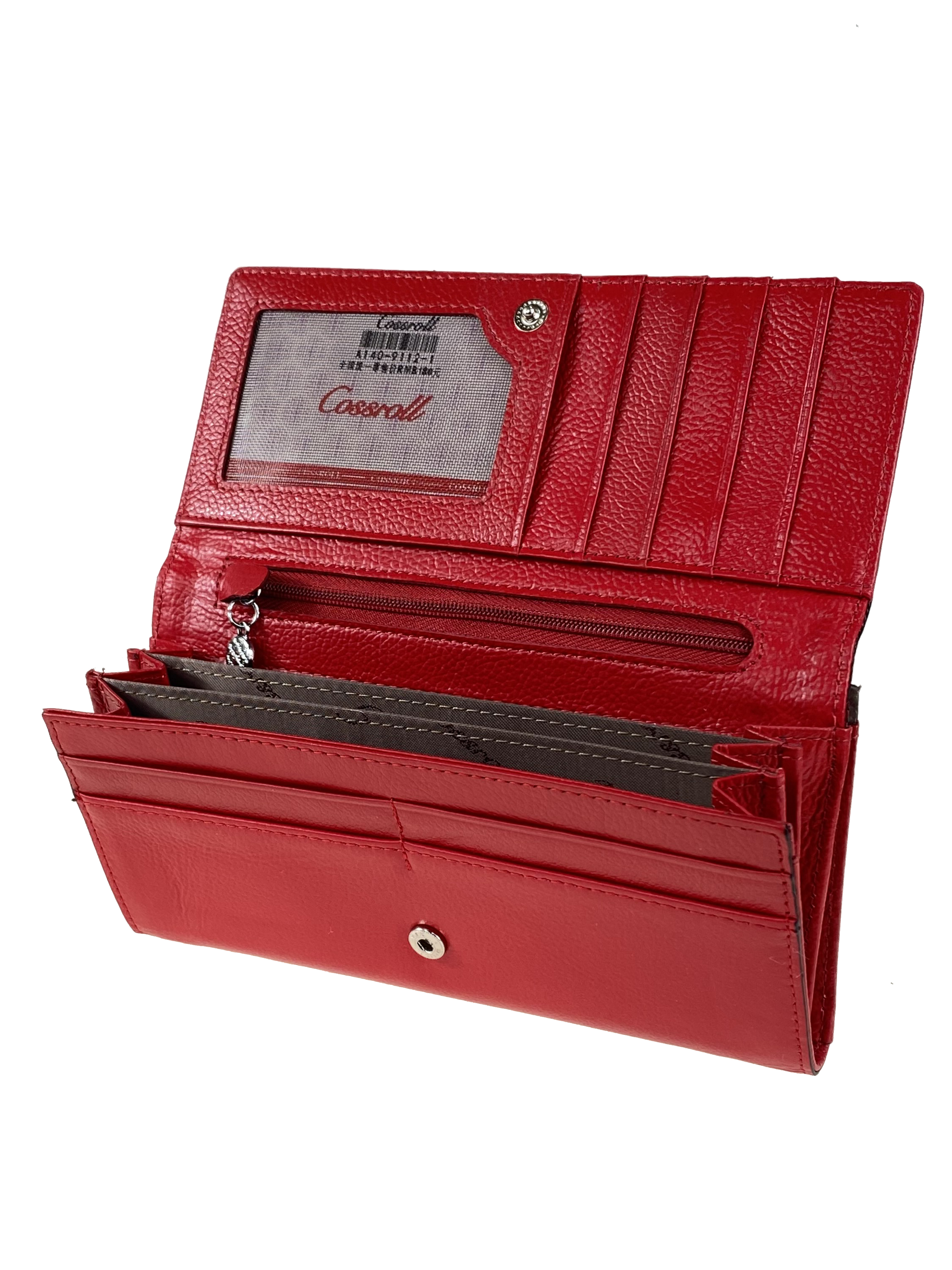 На фото 2 - Женский кошелёк-портмоне из  натуральной кожи, цвет красный