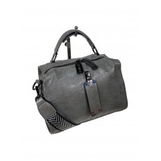 На фото 2 - Женская сумка-рюкзак трансформер из искусственной кожи, цвет серый