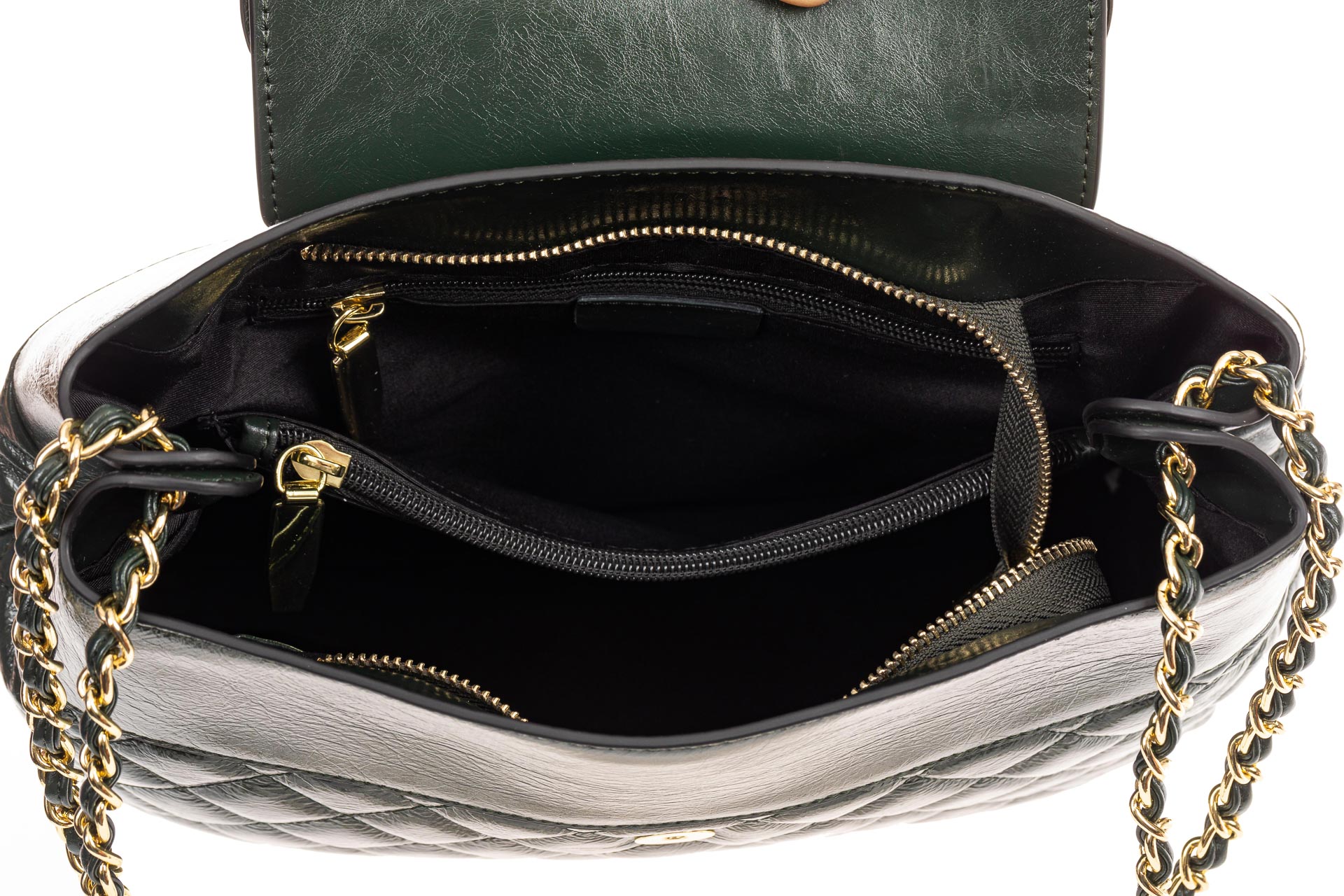 На фото 4 - Роскошная сумка женская стеганая из натуральной кожи, цвет черный
