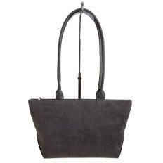 На фото 2 - Женская сумка из искусственной замши, цвет серый На фото 2 - Женская сумка из искусственной замши, цвет серый