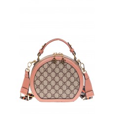 На фото 3 - Женская круглая сумка из эко-кожи, цвет розовый