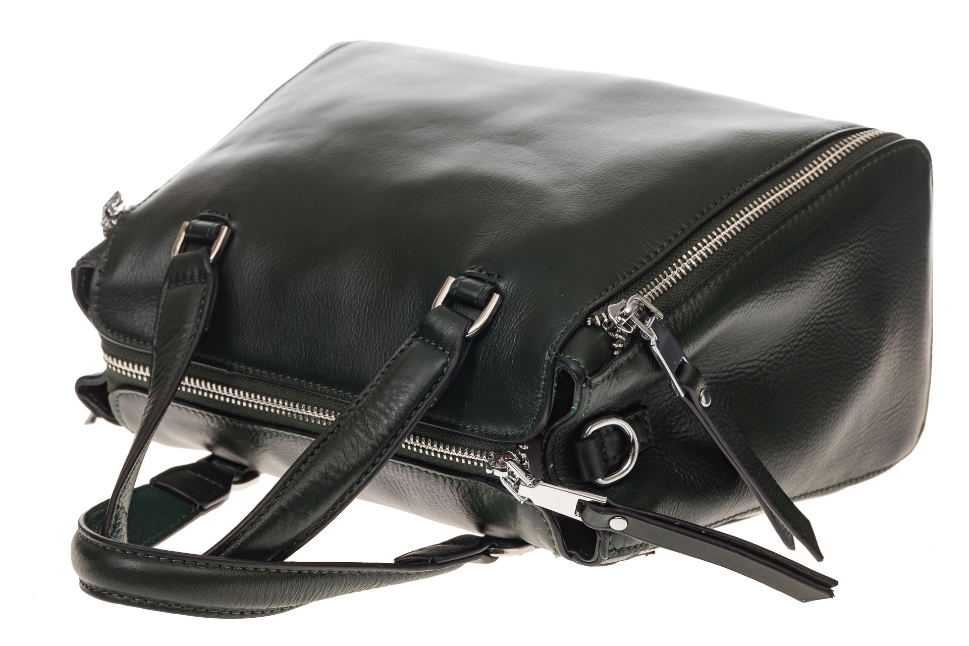 На фото 4 - Женская сумка из натуральной кожи, цвет черный