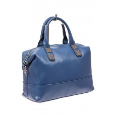 На фото 1 - Сумка женская boxbag из натуральной кожи, цвет голубой