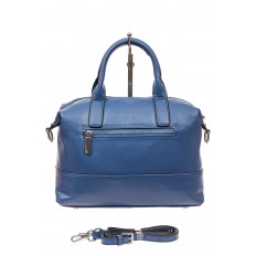 На фото 3 - Сумка женская boxbag из натуральной кожи, цвет голубой