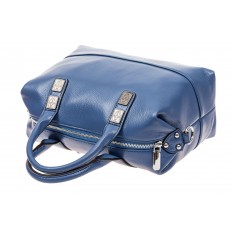 На фото 4 - Сумка женская boxbag из натуральной кожи, цвет голубой
