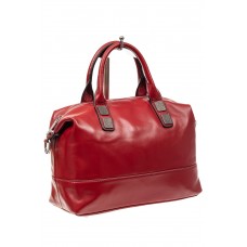 На фото 1 - Сумка женская boxbag из натуральной кожи, цвет красный