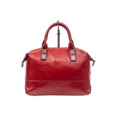 На фото 2 - Сумка женская boxbag из натуральной кожи, цвет красный