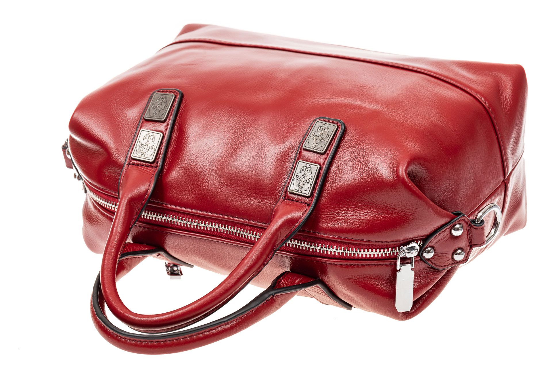 На фото 4 - Сумка женская boxbag из натуральной кожи, цвет красный