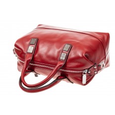 На фото 4 - Сумка женская boxbag из натуральной кожи, цвет красный