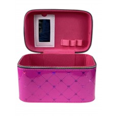 На фото 1 - Косметичка чемоданчик, цвет розовый