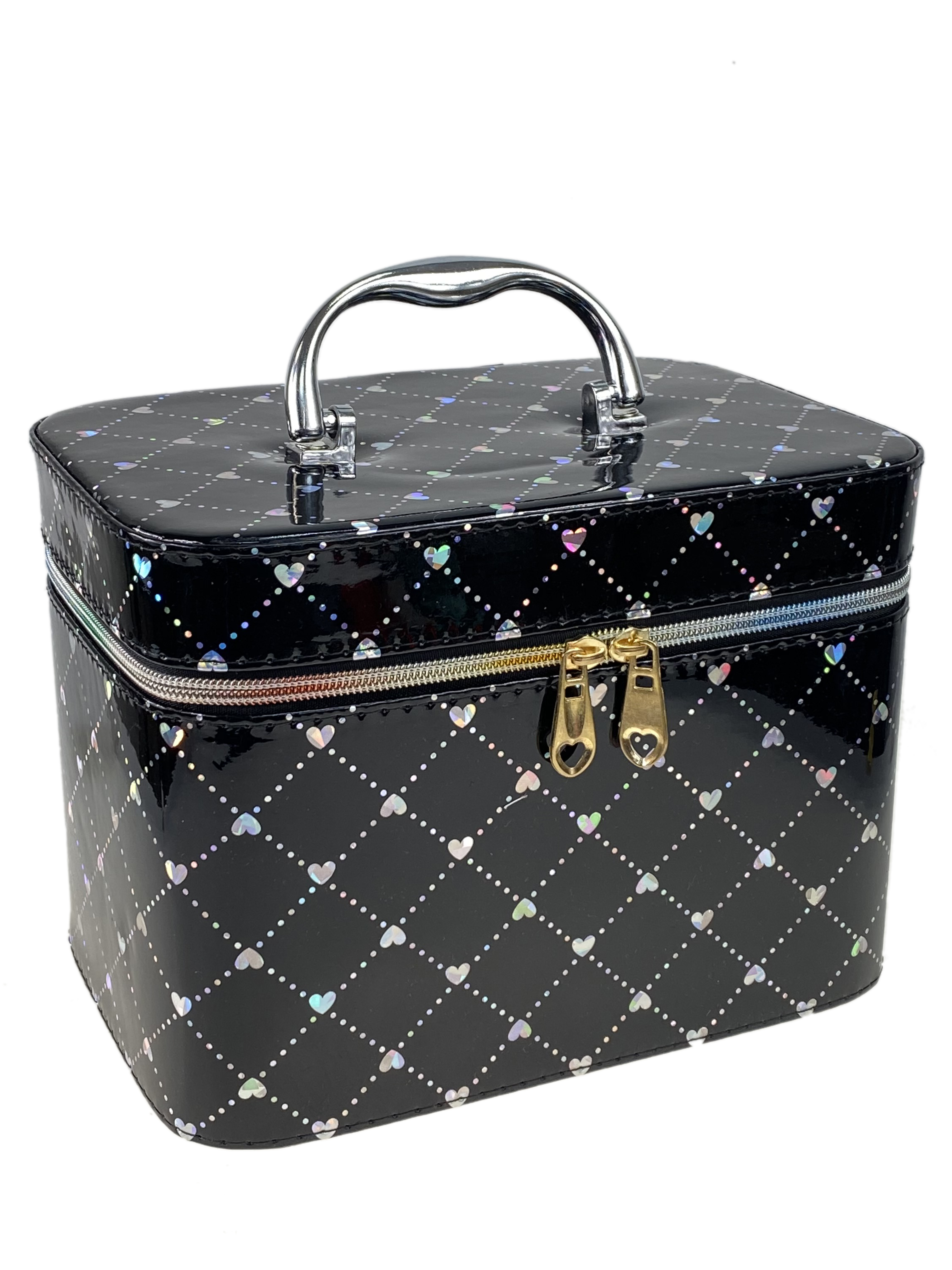 На фото 2 - Косметичка чемоданчик, цвет черный