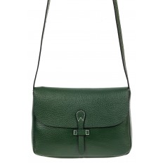 На фото 2 - Женская сумка-мессенджер из натуральной кожи, цвет зелёный