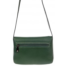 На фото 3 - Женская сумка-мессенджер из натуральной кожи, цвет зелёный