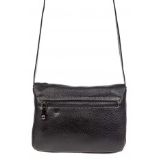 На фото 3 - Женская сумка-мессенджер из натуральной кожи, цвет чёрный