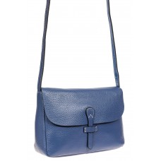 На фото 1 - Женская сумка из кожи, цвет синий