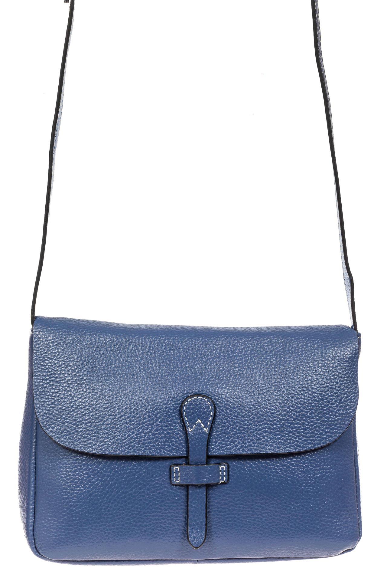 На фото 2 - Женская сумка из кожи, цвет синий