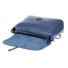 На фото 4 - Женская сумка из кожи, цвет синий