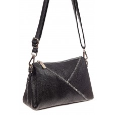 На фото 1 - Базовая женская сумка из искусственной кожи, цвет черный