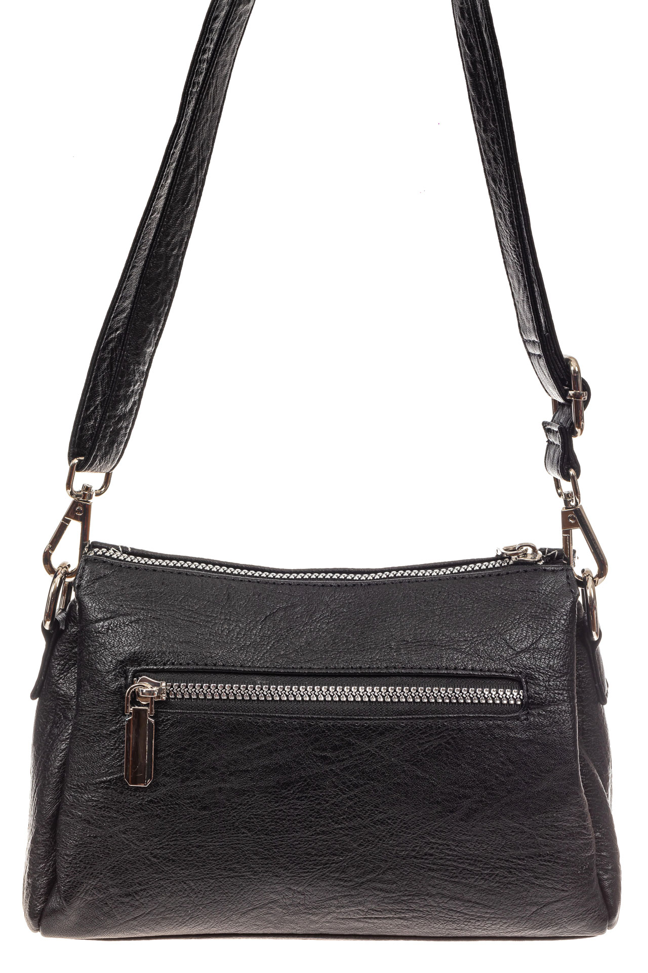На фото 3 - Базовая женская сумка из искусственной кожи, цвет черный