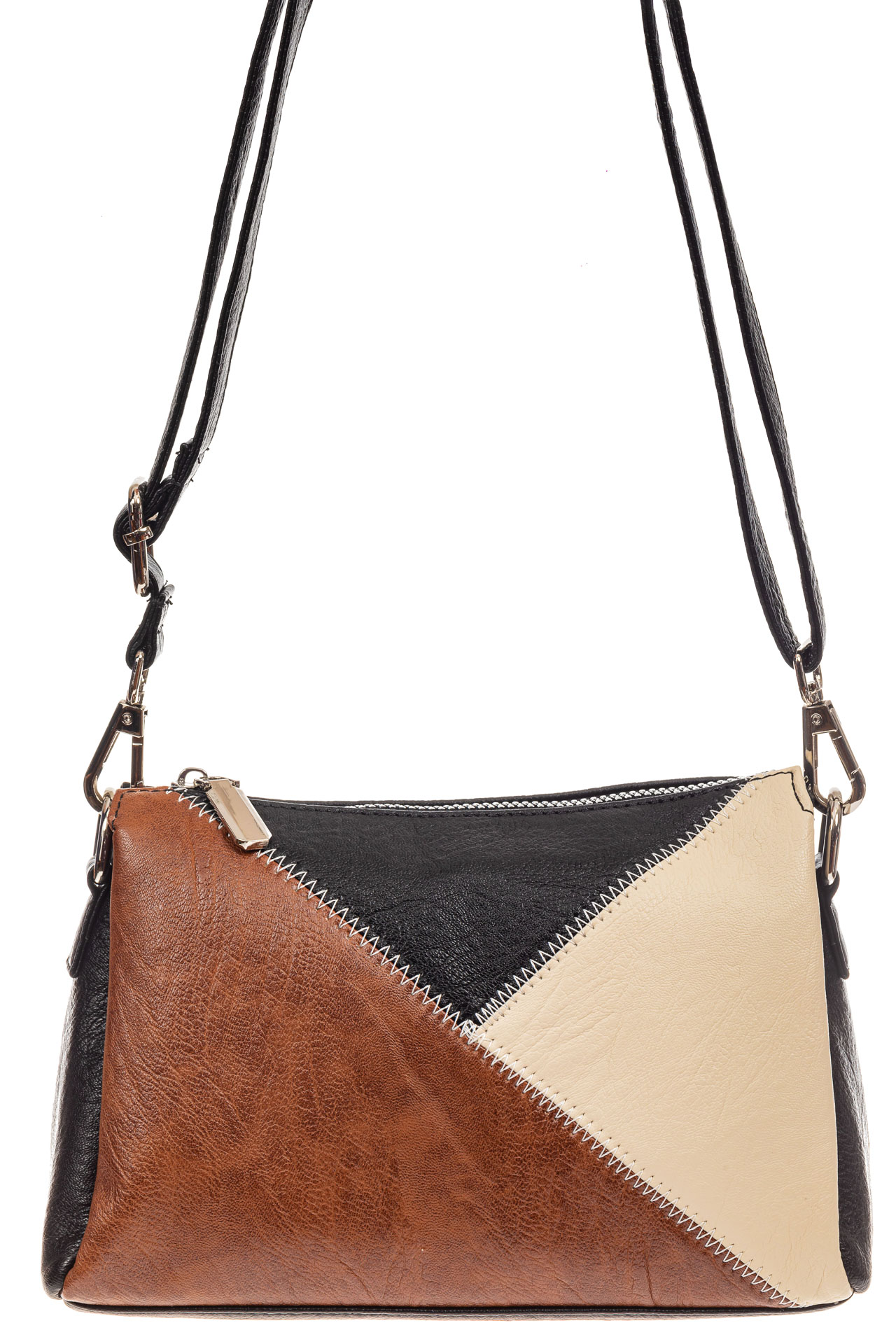 На фото 2 - Базовая женская сумка из искусственной кожи, цвет коричневый