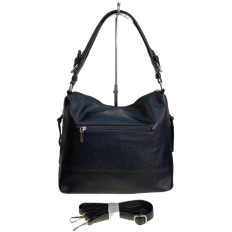 На фото 2 - Женская сумка из искусственной кожи и натуральной замши, цвет черный На фото 2 - Женская сумка из искусственной кожи и натуральной замши, цвет черный