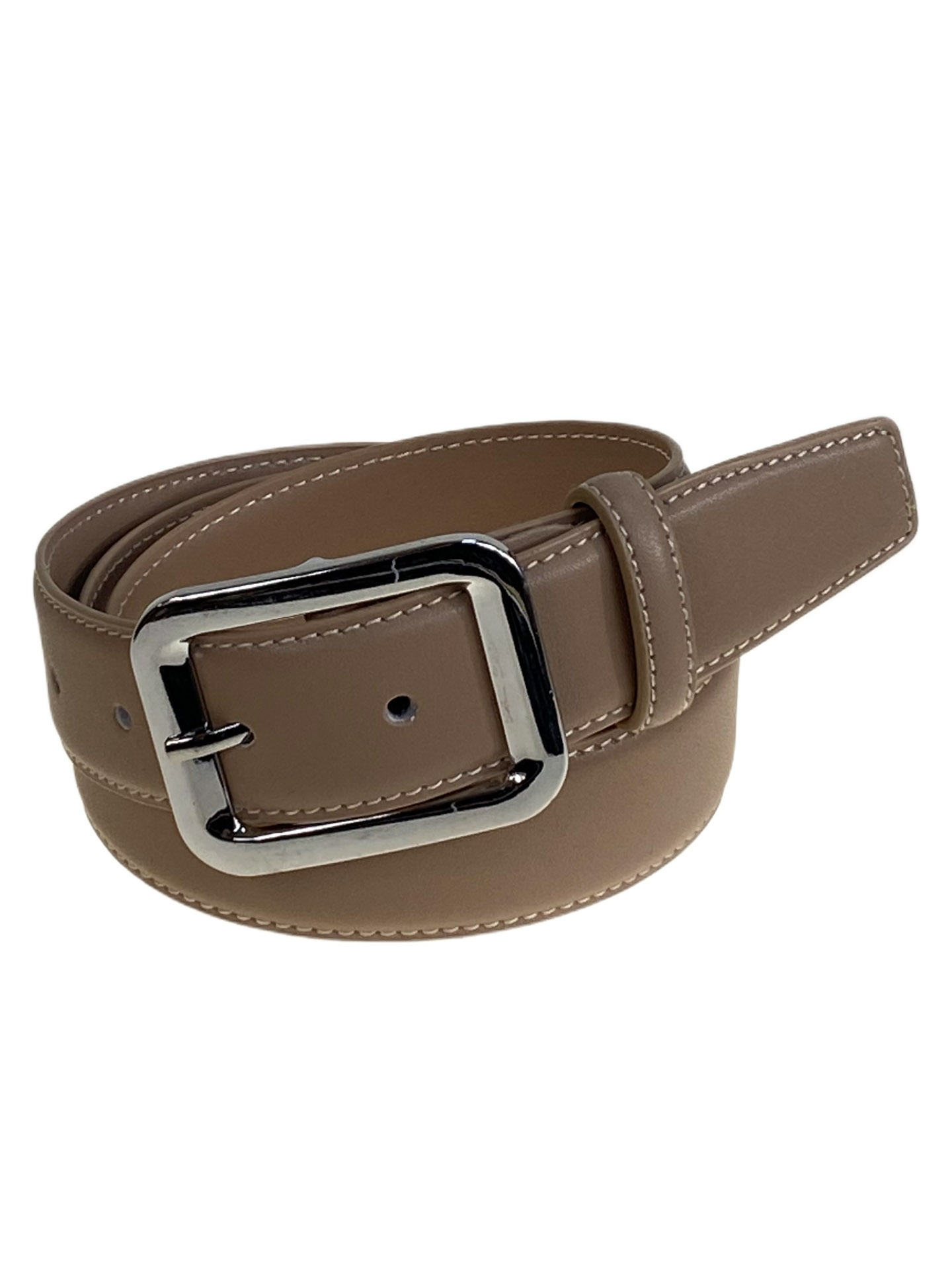 На фото 1 - Ремень женский из натуральной кожи, цвет коричневый