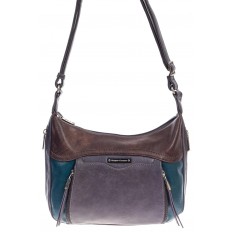На фото 2 - Женская классическая сумка из искусственной кожи, цвет коричневый