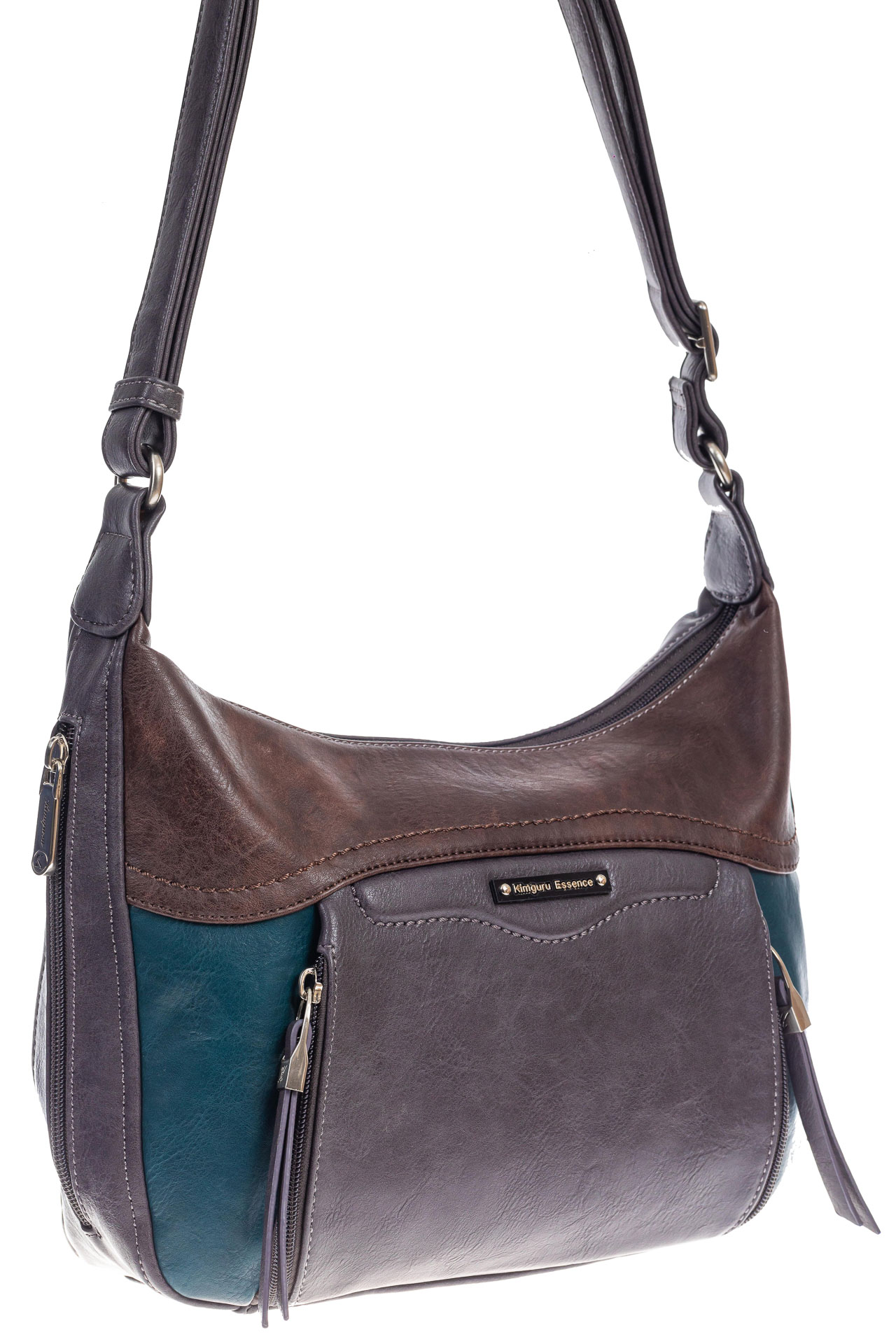 На фото 3 - Женская классическая сумка из искусственной кожи, цвет коричневый