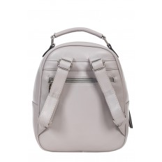 На фото 3 - Женский рюкзак из гладкой искусственной кожи, цвет серый