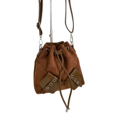 На фото 1 - Женская сумка из искусственной замши, цвет шоколадно-рыжий На фото 1 - Женская сумка из искусственной замши, цвет шоколадно-рыжий