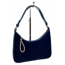 На фото 1 - Женская сумка  из натуральной замши и  искусственной кожи, цвет синий