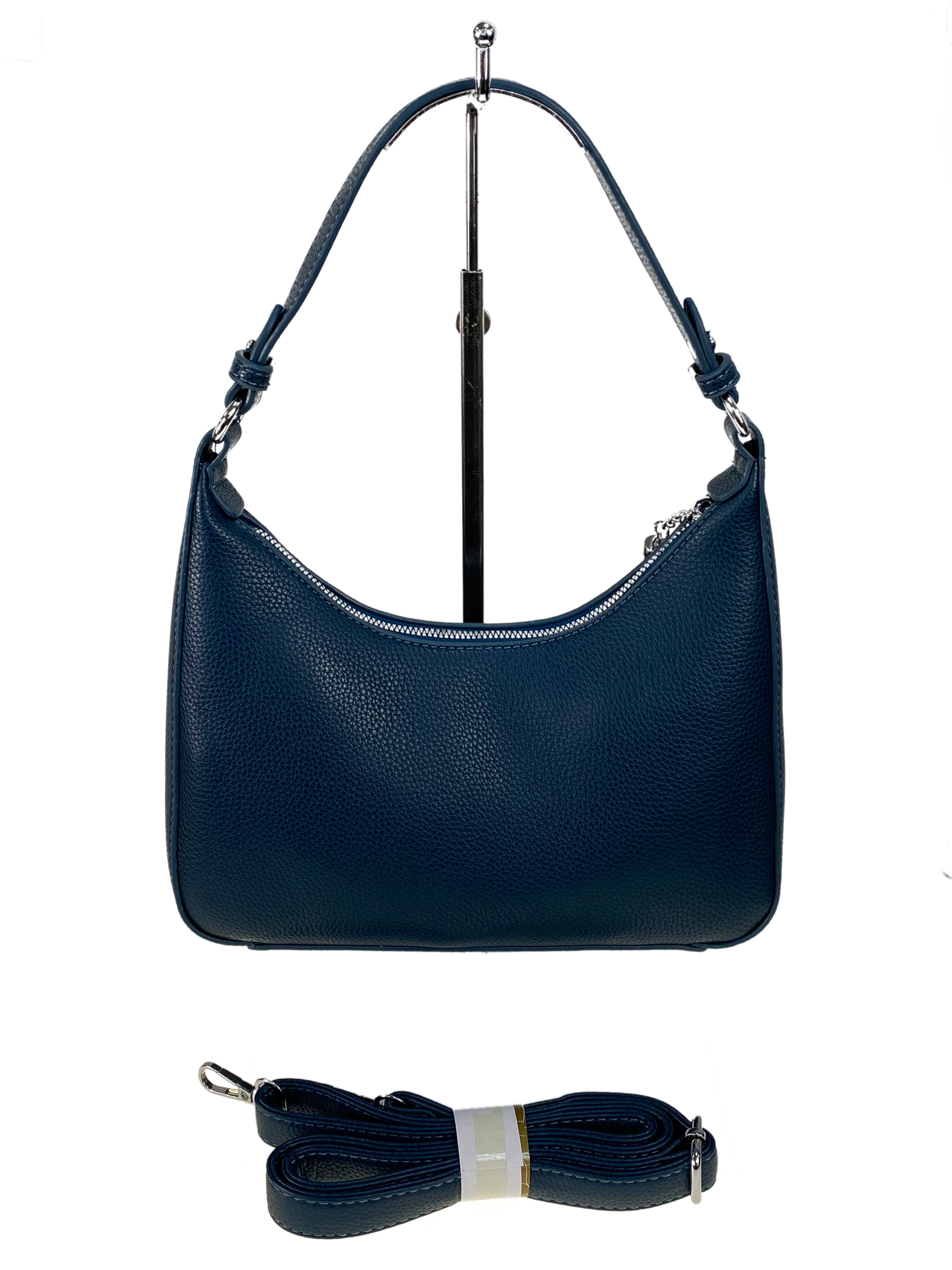 На фото 2 - Женская сумка  из натуральной замши и  искусственной кожи, цвет синий