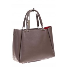 На фото 2 - Женская сумка тоут из гладкой экокожи, цвет бежевый