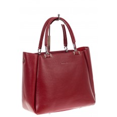 На фото 2 - Женская сумка тоут из гладкой экокожи, цвет красный
