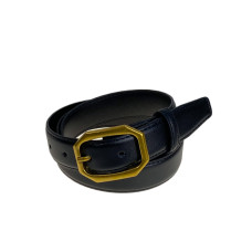 На фото 1 - Ремень женский из искусственной кожи , цвет  черный