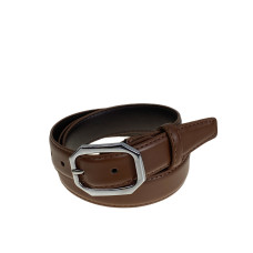 На фото 1 - Ремень женский из искусственной кожи , цвет  коричневый