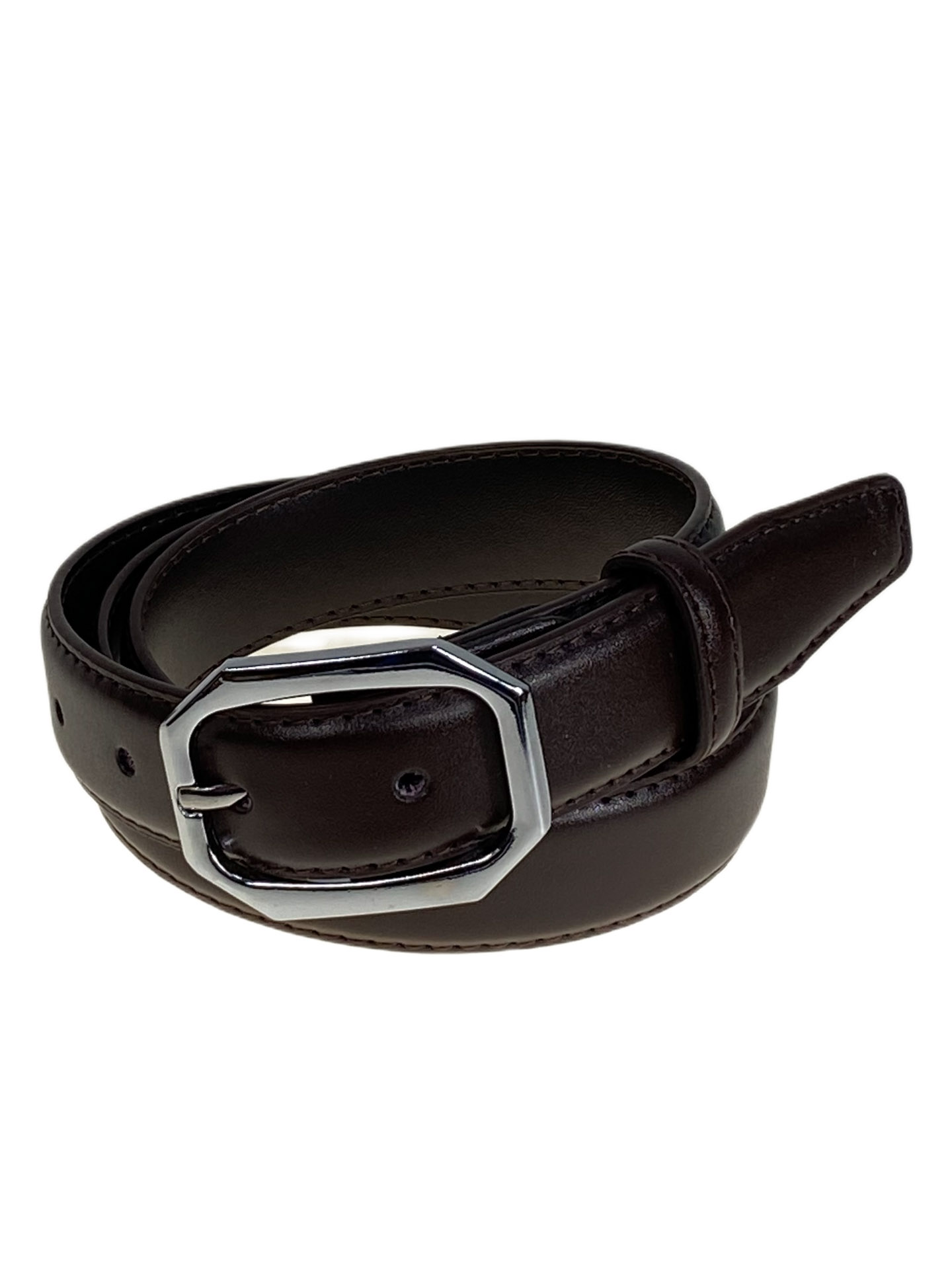 На фото 1 - Ремень женский из искусственной кожи , цвет  шоколад