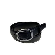 На фото 1 - Ремень женский из искусственной кожи , цвет  черный