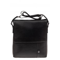 На фото 2 - Мужская кожаная сумка планшет, цвет черный